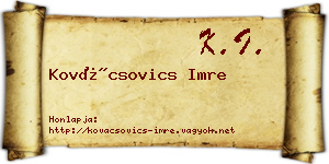 Kovácsovics Imre névjegykártya